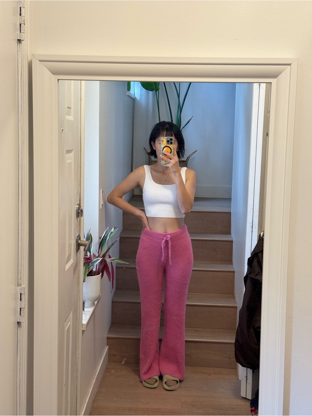 GB girls Pink Wide Leg Knit Lounge Pants